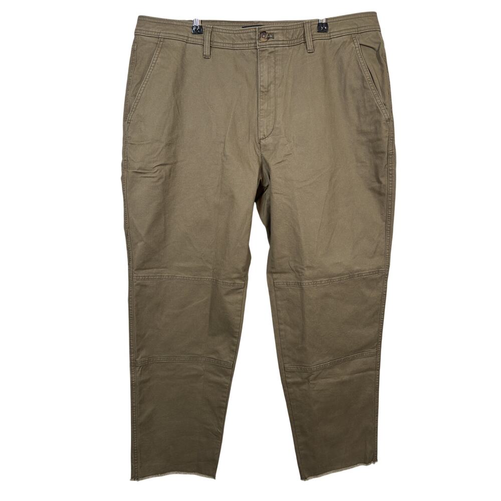 Banana Republic Authentic Slim Pants Womens 16 Olive Green Mid-Rise Ankle NWT
